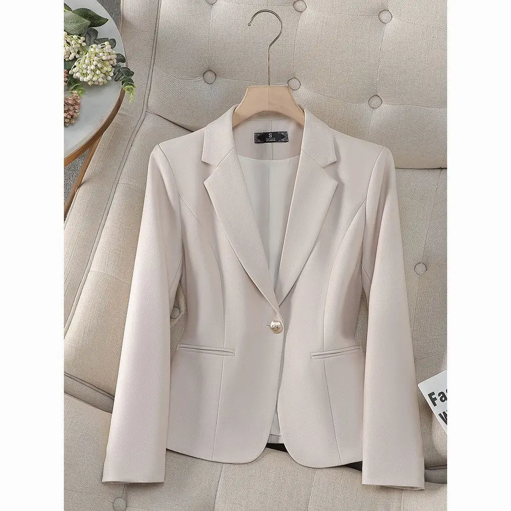 Ele المرأة مصممة Jaet 2025 ربيع جديد Sle الكورية Faion سليم صالح التخسيس بدلة نسائية طويلة Sve ort طول