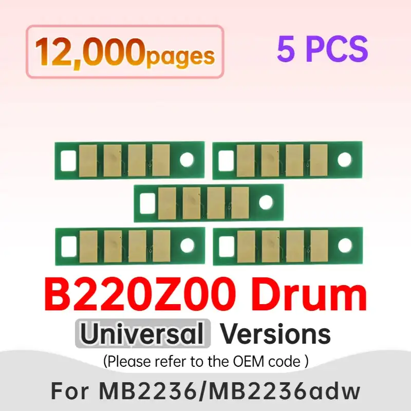 B220Z00ดรัมชิป MB2236adw MB2236 adw สำหรับ B2236dw Lexmark MB2236adwe ชิป B2236ทำงานอัตโนมัติไม่เหมาะสำหรับหมึกพิมพ์