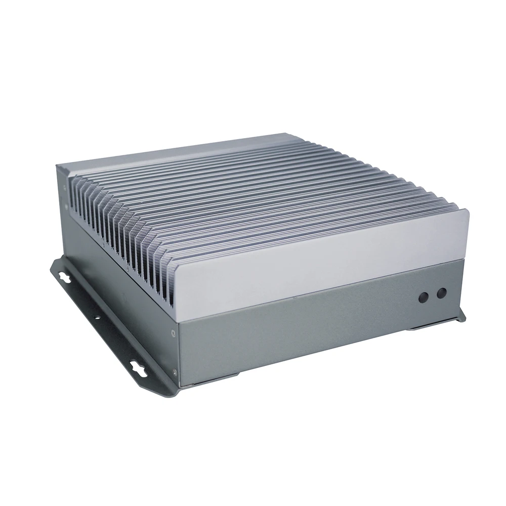 HUNSN Fanless Industrial PC,IX05, I3/I5/I7, IPC,Mini PC,Win 11/ Linux Ubuntu,Intel Q170,VGA,DP,HD,6COM,DC Phoenix,3 LAN,9 to 36V