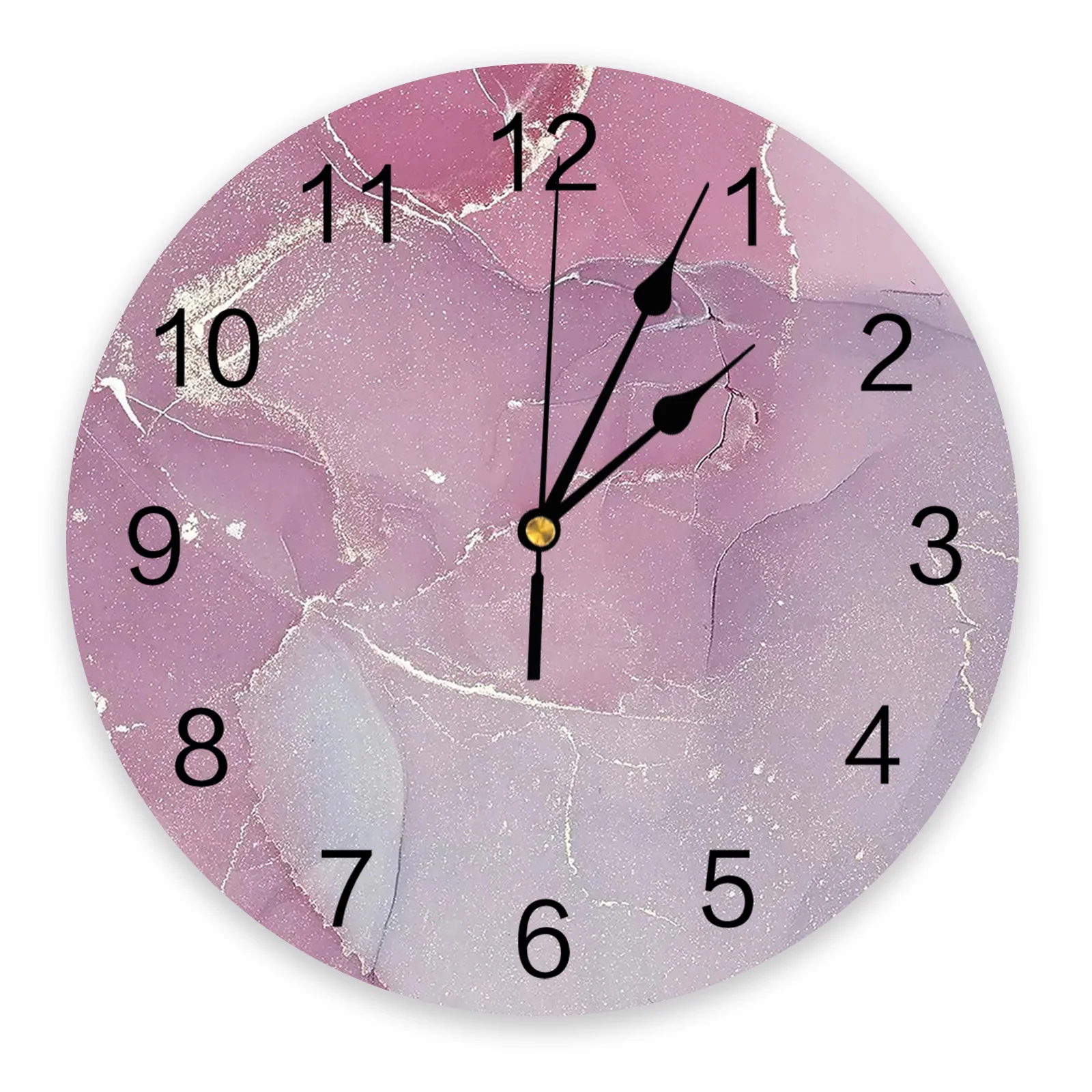 Marble Texture Wall Clocks Silent Living Room Decoration Round Wall Clock Home Bedroom Kitchen Wall Decor Clocks