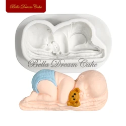 3D Baby Design Silicone Mold Chocolate Fondant Cupcake Mould DIY Sugarcraft Clay Model Cake Decorating Tools Kitchen Bakeware
