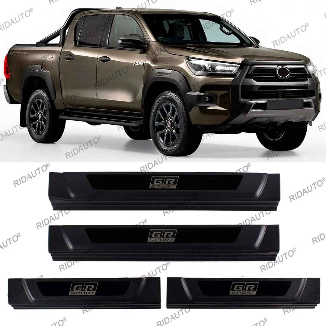 

Threshold Strip Door Strip For TOYOTA Hilux 2015 2020 2025 Door Sill Scuff Plate Protector Trim Pedal Cover Auto Car Accessories