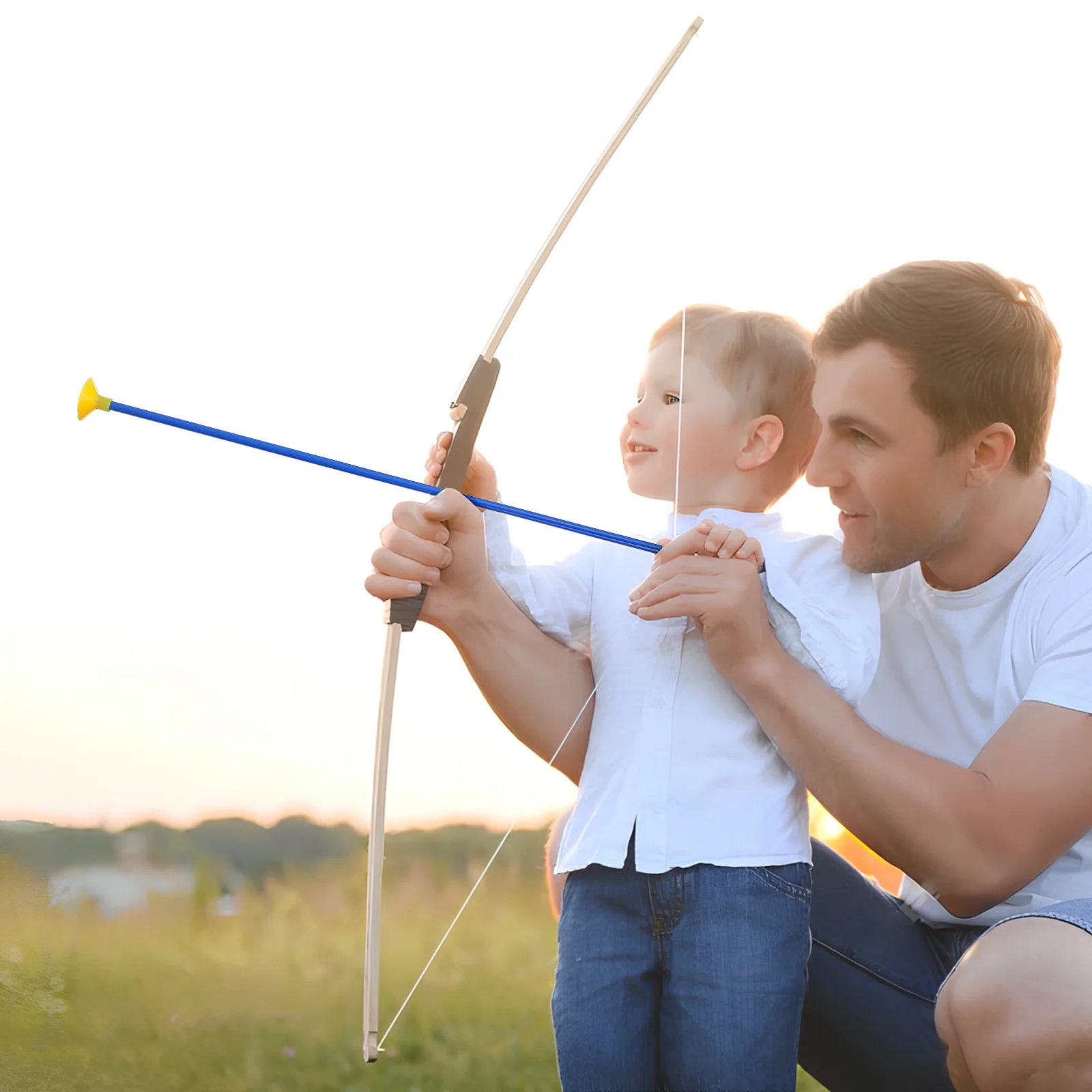 16 pcs Bow Arrow For Suction Cup Plastic Practice Arrows Archery Set Safety Arrows For Outdoor Play Birthday Party