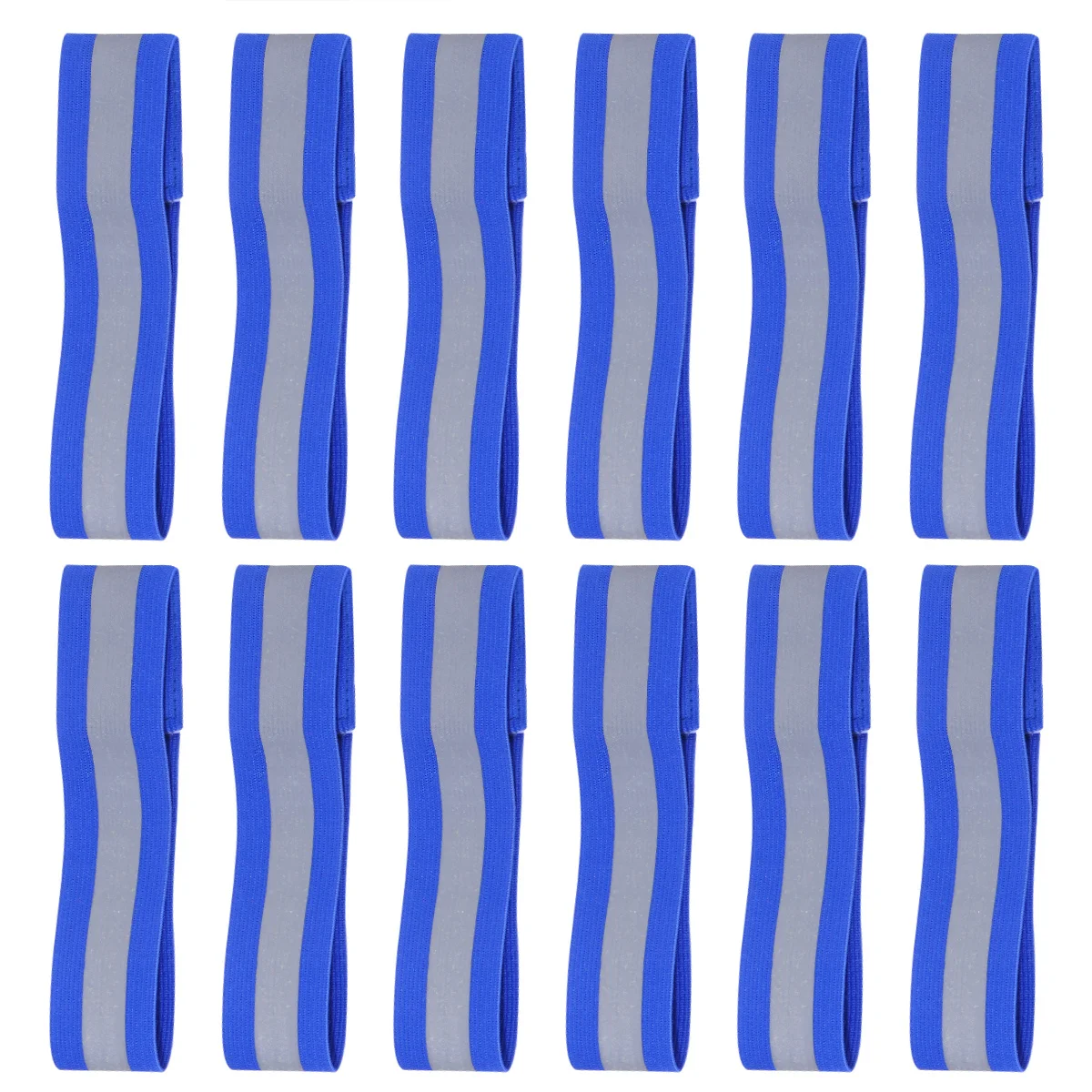 12 قطعة الأساور العاكسة للجري الليلي شارات السلامة عالية الوضوح الرياضة في الهواء الطلق الدراجات الركض التنزه الفلورسنت