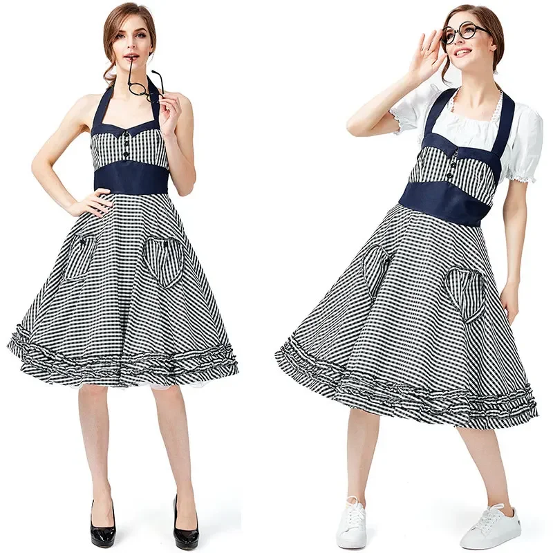 Women Teen Girls Maiden Dirndl German Beer Maid Costumes Cosplay Halloween Oktoberfest Carnival Fancy Dress Up