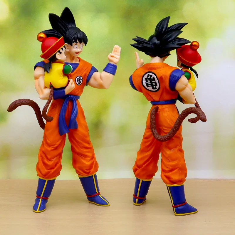 Anime Dragon Ball Son Goku with Gohan Figure Son Goku Figurine 30cm Pvc Action Figures Collection Model Toys for Children Gifts