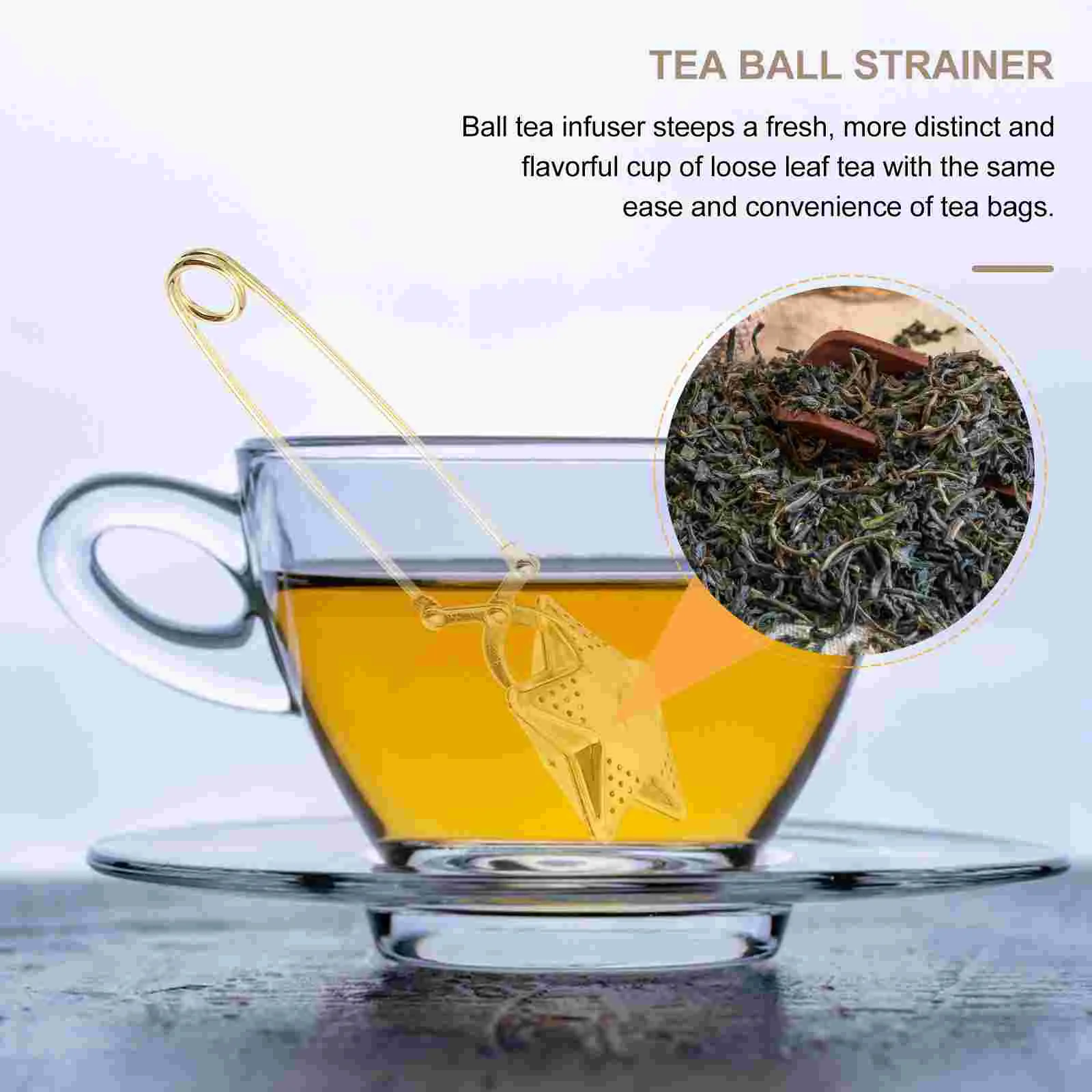 Tea Leak Leaf Filter Moon Star Shaped Ball Strainer Infuser Stainless Steel Filters Golden