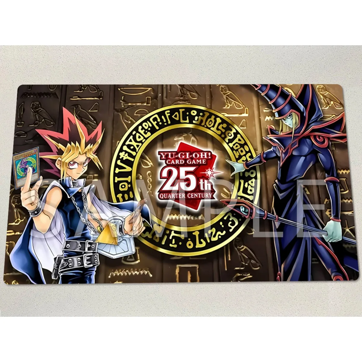 

YuGiOh Dark Magician TCG Mat CCG Playmat Trading Card Game Mat Table Pad Board Game Pad Rubber Mouse Pad 600x350x2mm Free Bag