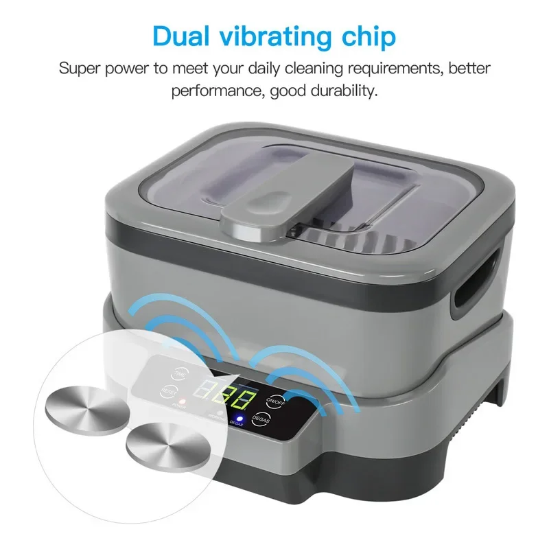 Digital Ultrasonic Cleaner Washer Bath Tank Basket Timing Degas Watches Glasses Jewelry Denture Ultrasound Wave Cleaning Machine