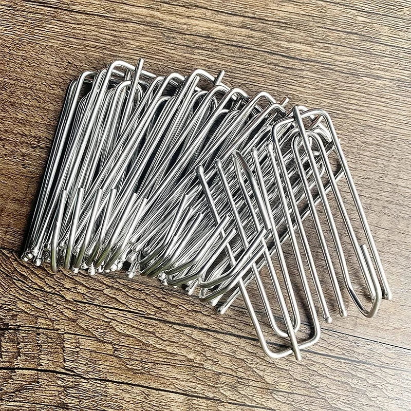 30/60Pcs Window Treatment 4 Prongs Pinch Pleat Drapes Curtain Hooks  Stainless Steel Metal Curtain Pleat Hooks