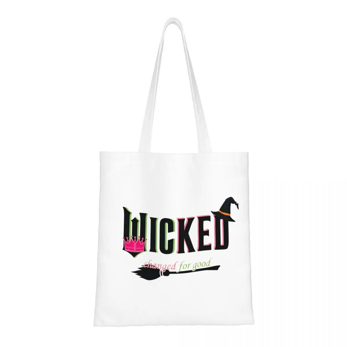 

Изменено на хорошо, злая холщовая сумка-тоут, сумки на плечо, многоразовые сумки-шопперы для унисекс