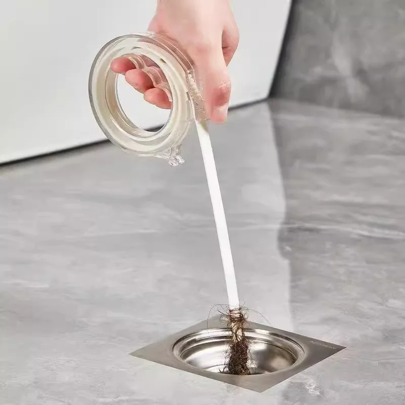 Kitchen Retractable Pipe Dredge Hook Pipe Toilet Dredge Tool Sink Anti-blocking Cleaning Hook Sewer Dredge