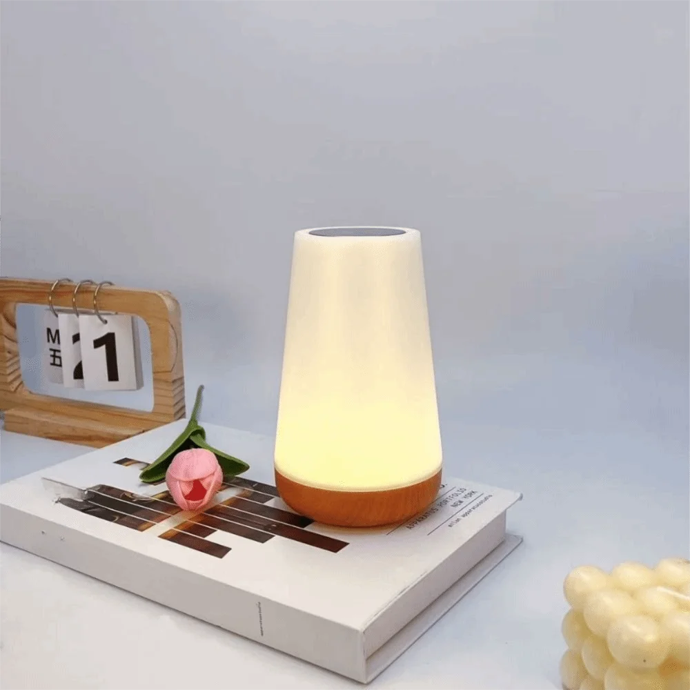 Creative Remote Control Night Light Usb Rechageable Dimmable Bathroom Bedside Lamp Decorative Desk Light Bedside Use