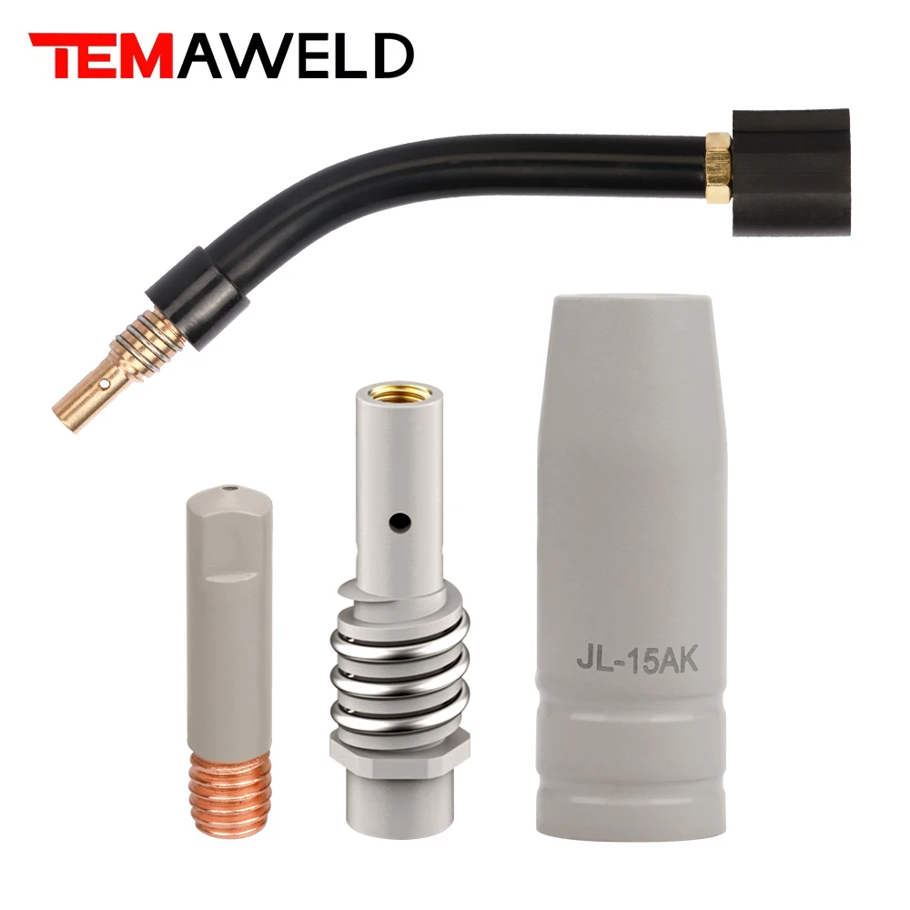 4 יחידות ציפוי חדש צינור הגנה 15AK 0.8/1.0/1.2MM טיפ צינור גז MIG כלי ריתוך חלקי כלי ריתוך כיסוי הגנה גז