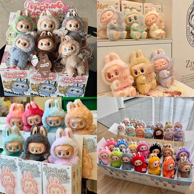 

POPMART LABUBU THEMONSTERS Macarons, вечеринка для сидения, большая в энергию, серия секретных кодов, слепая коробка, праздничный декоративный дисплей