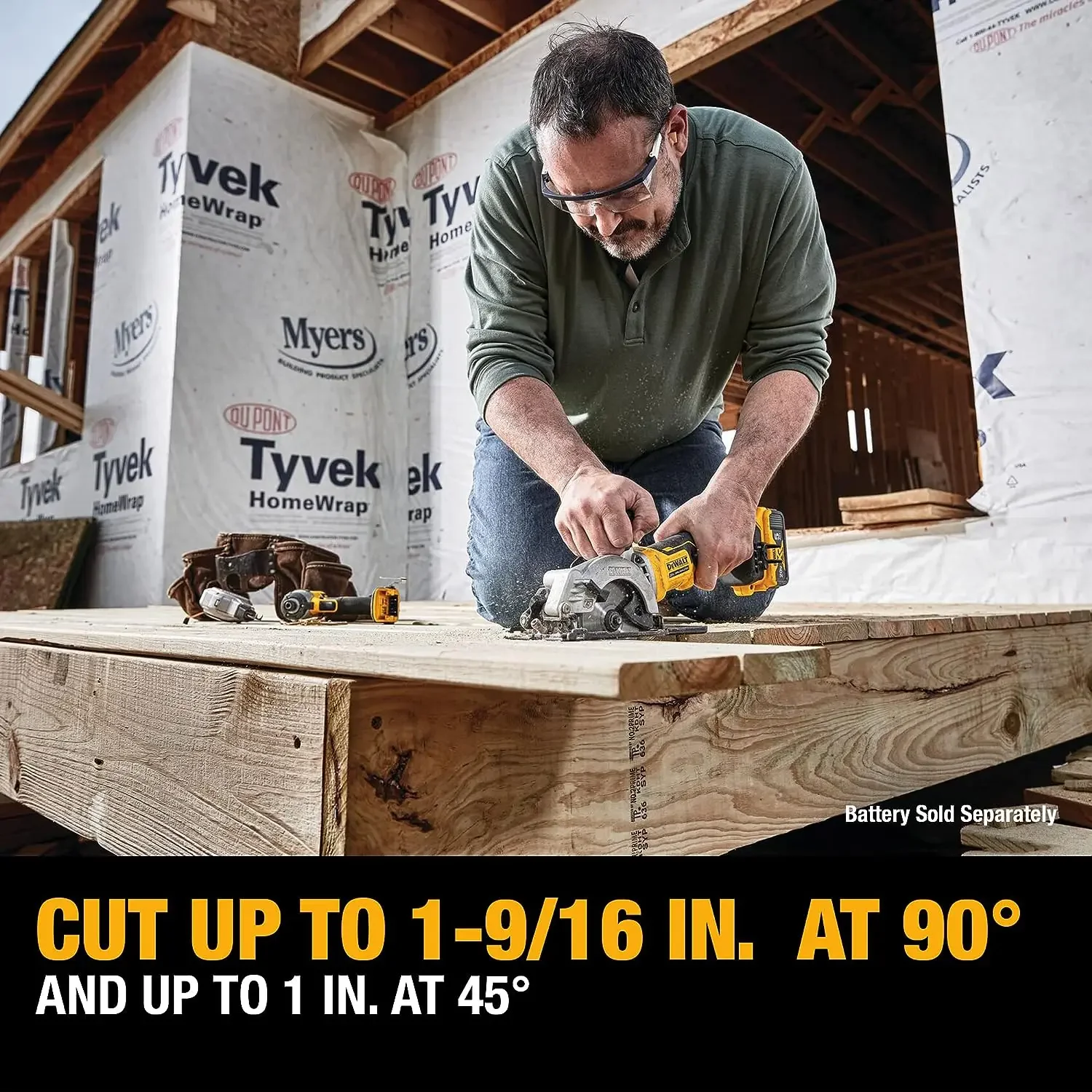 DEWALT DCS571 Kit Brushless Cordless Compact 115MM(4-1/2 in.) Circular Saw 18V Lithium Power Tools ATOMIC™ With Battery Charger