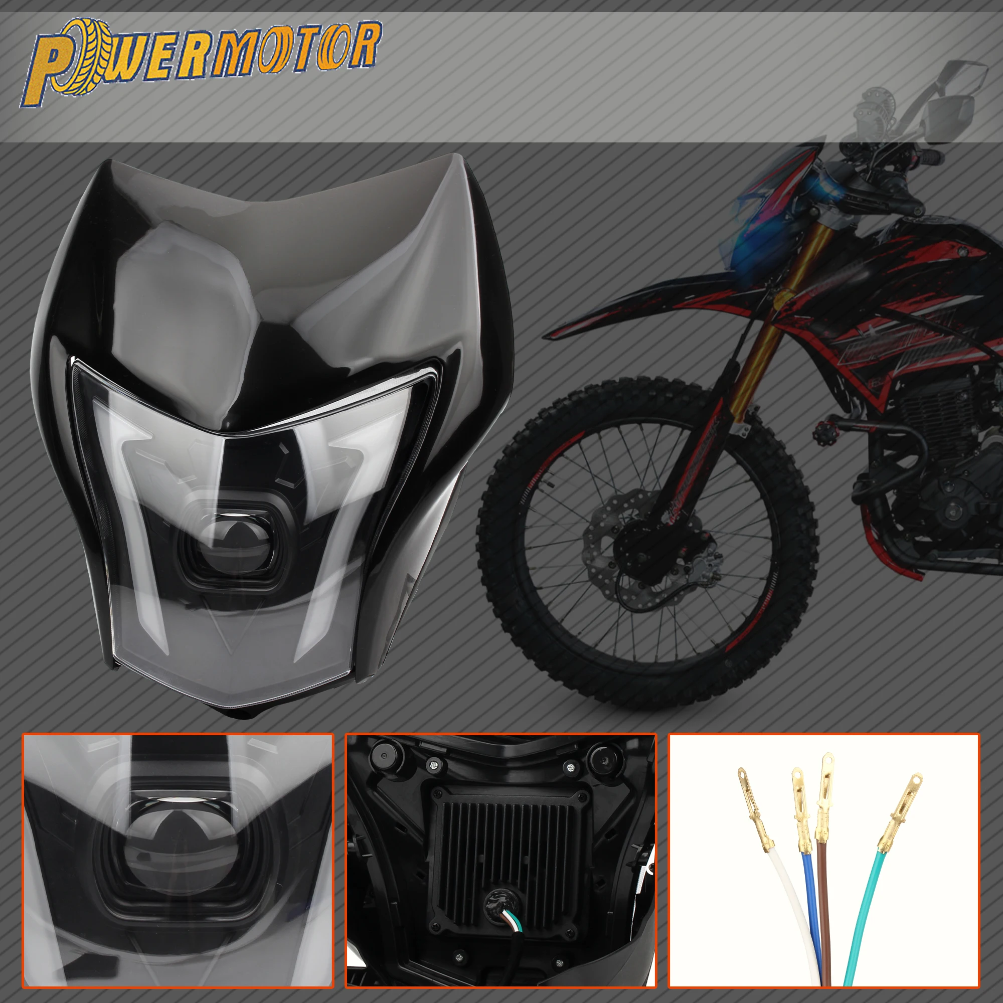 

For Vento CROSSMAX 250 PRO Motorcycle Headlight LED Head Light Plate Fairing DRL Accessories Motocross Headlamp Modified Parts