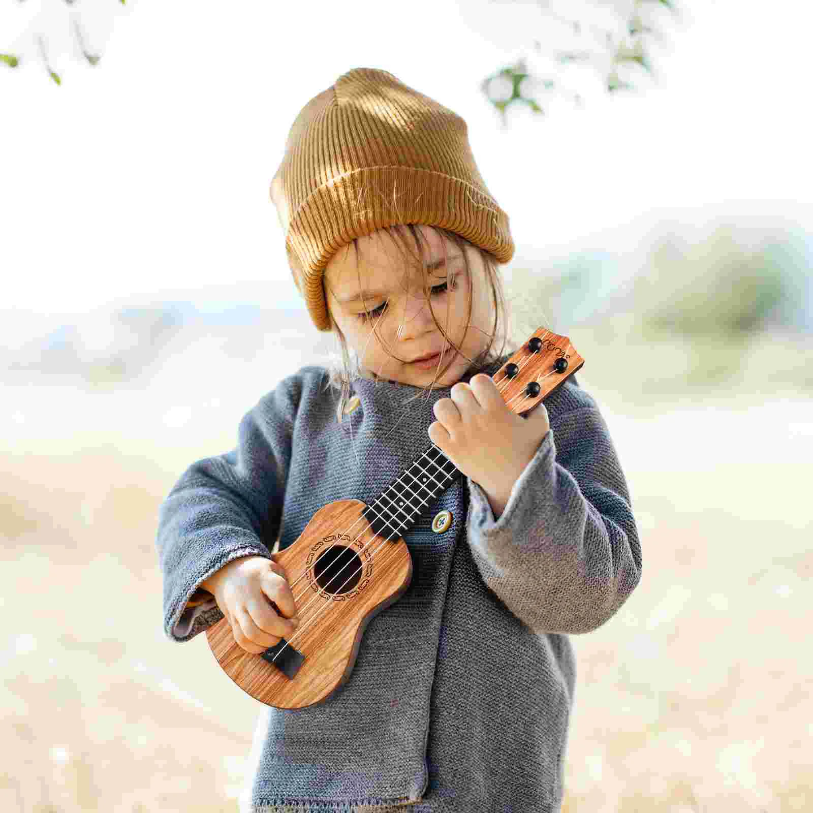 Ukulele soprano pour enfant en bas âge, jouets en plastique, instruments de musique pour débutants