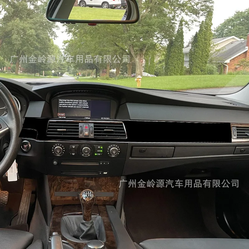For 04-07 BMW 5 Series E60 Car Interior Modification Piano Black Central Control Air Outlet Frame Decoration