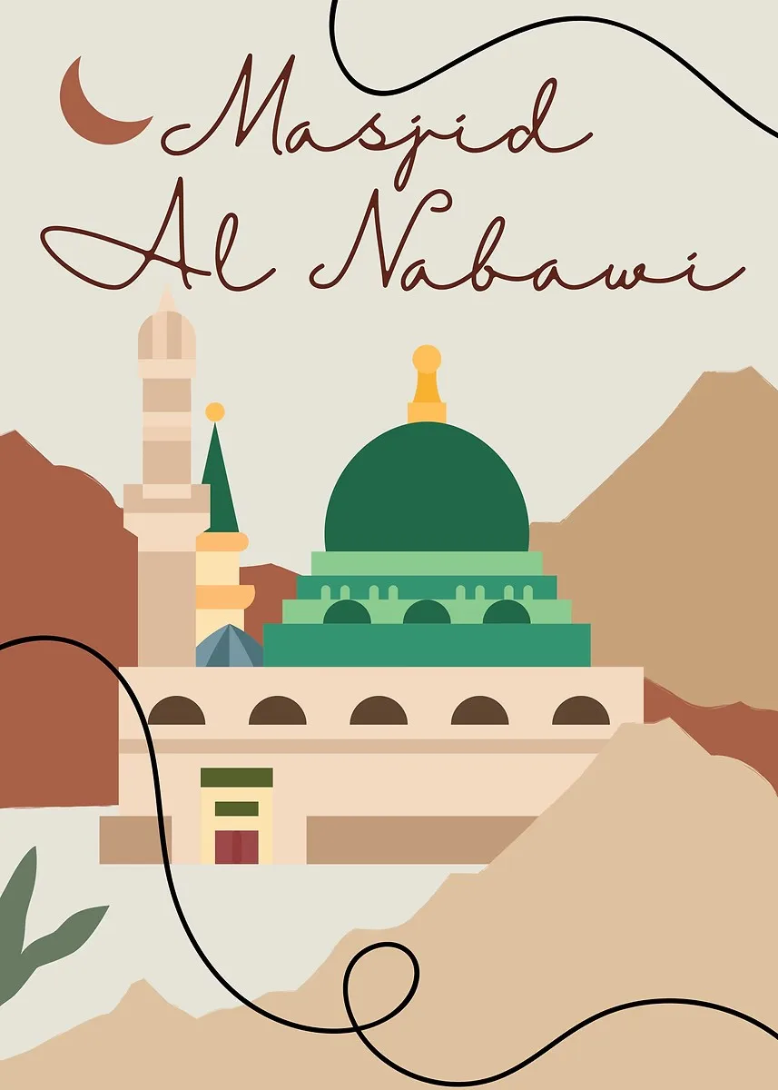 Islamic Art Posters Mosque Kaaba Holy Land Canvas Painting Modern Eid Mubarak Wall Pictures Living Room Bedroom Home Decor Gi