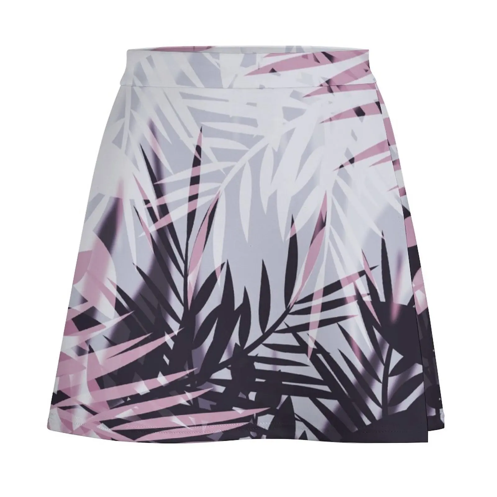Pink gray tropical background Mini Skirt summer outfits for women 2026 clothes for woman Mini Skirt