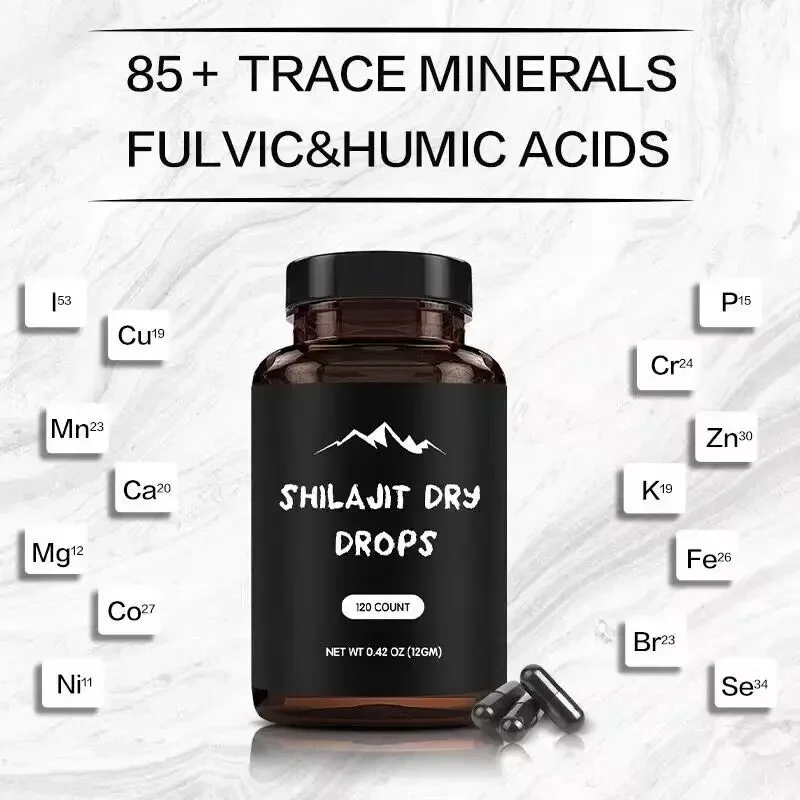 

Himalayan Pure Shilajit 120 Caps Naturally Occurring Fulvic Acid