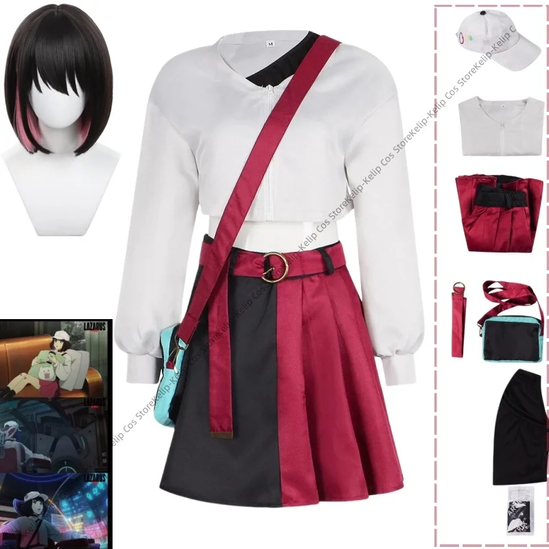 Disfraz de Eleina Elena, disfraz de Anime Lazarus Eleina Elena, peluca sintética, disfraces de juego de rol de Anime
