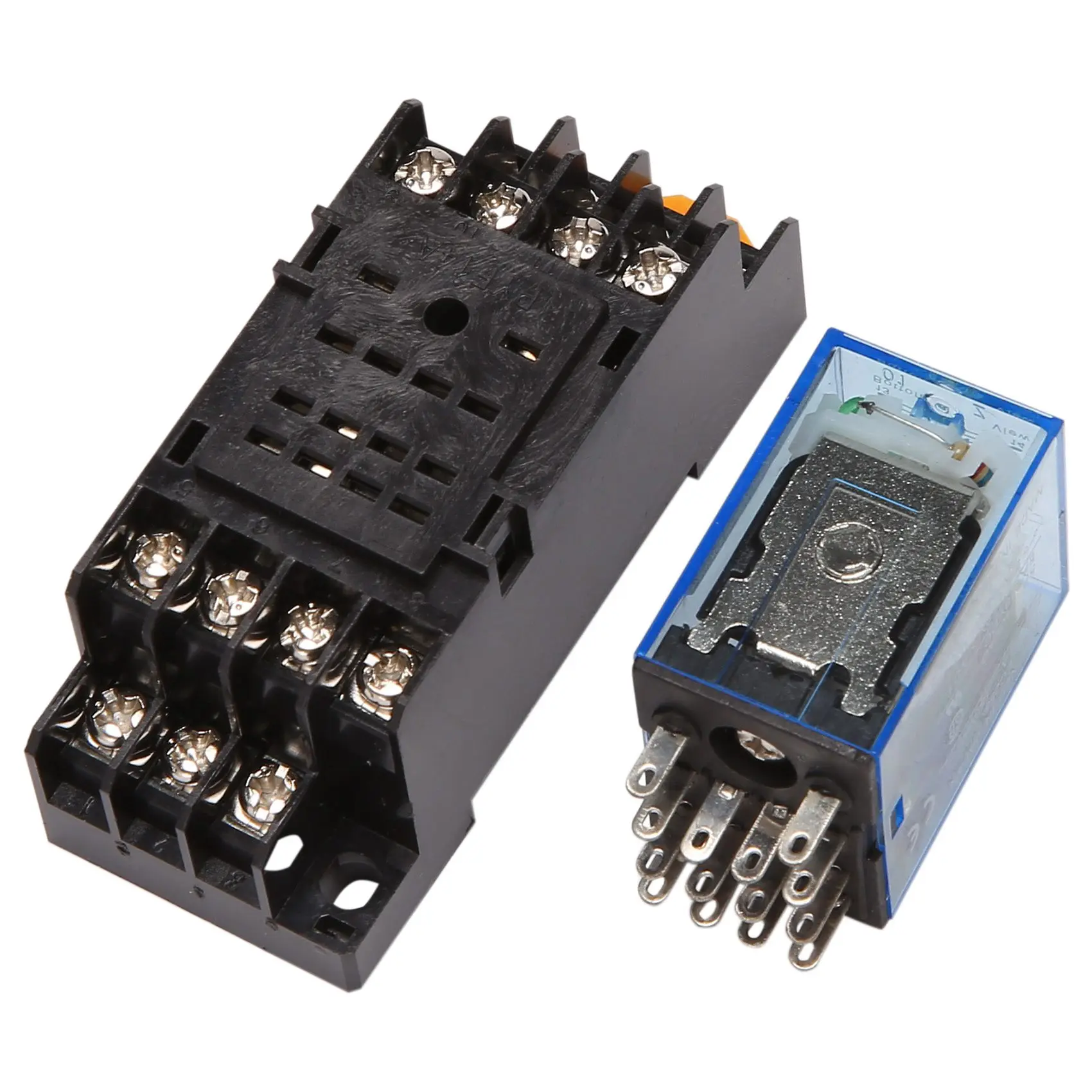 A46U HH54P DC 12V Coil 4PDT 14 Pins Electromagnetic Power Relay DYF14A Base