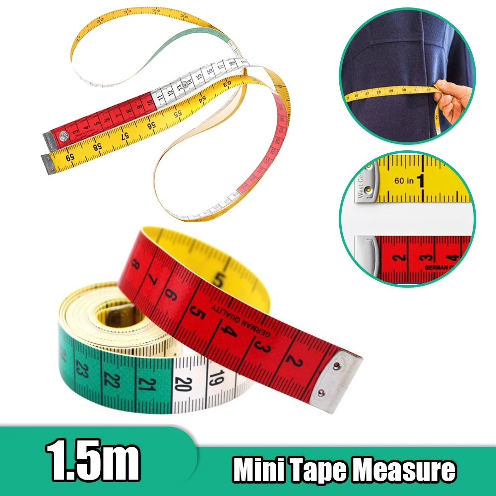 1.5m Body Measuring Tape Ruler Sewing Tailor Tape Mini Seamstress Measure Soft Flat Centimeter Tape Measure For Sewing Meter