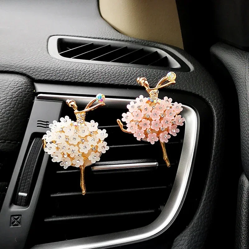 Car Fragrance Perfume Clip Diffuser Ballet Girl Car Air Freshener Auto Vent Scent Parfum Diffuser Diffuseur Voiture Car Purifier