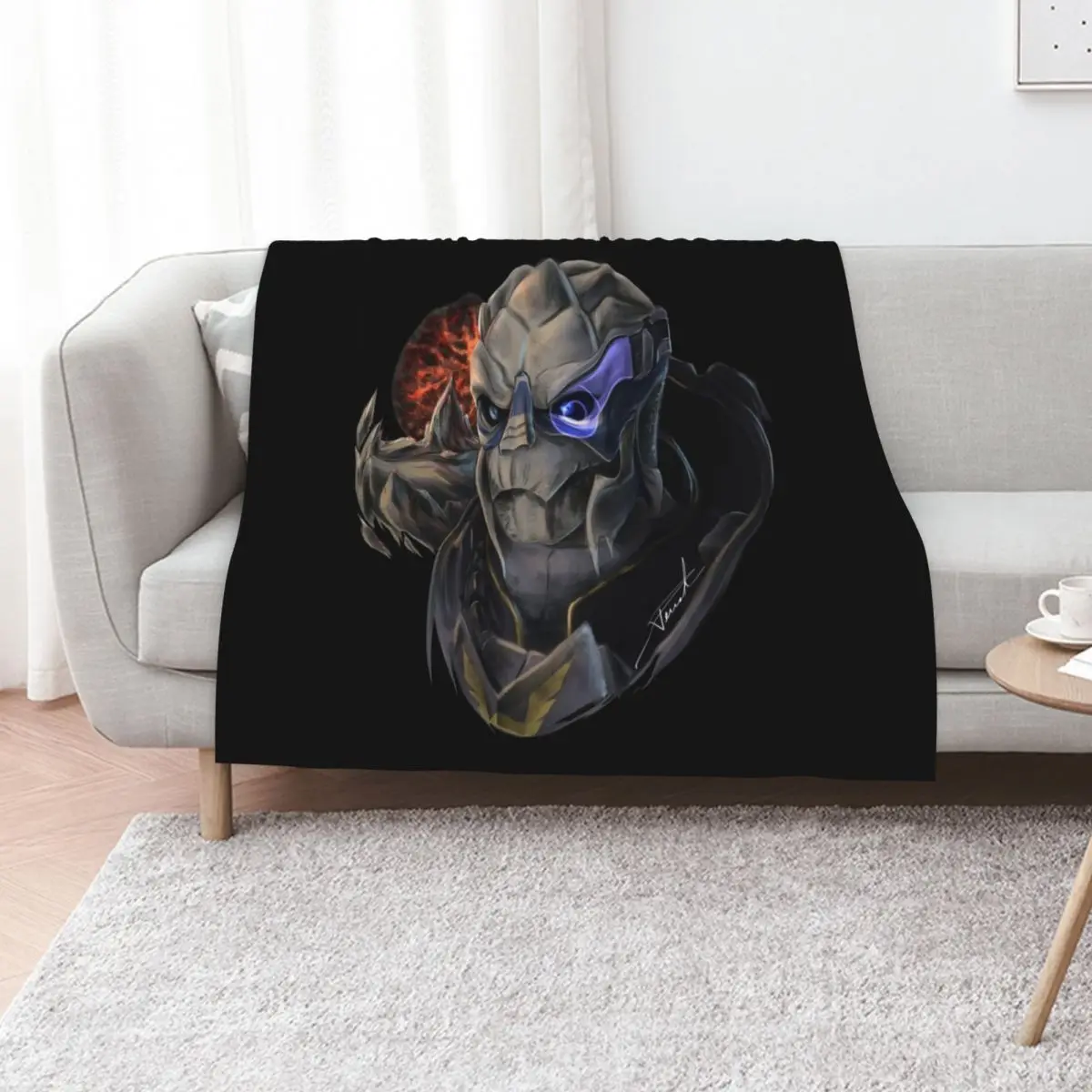 Garrus Vakarian Mass Effect Throw Blanket Decorative Sofas Summer Moving Plaid on the sofa Luxury Thicken Flannel Blankets