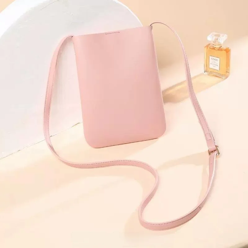 

Soft Leather Phone Bag Crossbody Small Bag Elegant Simple Design Cute Versatile Walking Bag New Arrival Unisex Shoulder Bag