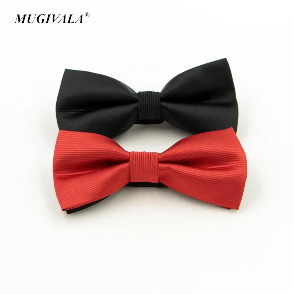 High Quality Gentlemen Leisure Formal Striped Cravat Bowtie Male Groom Marriage Black Red Pattern Butterfly