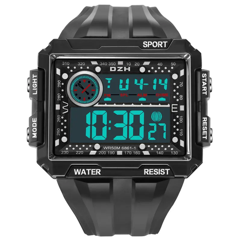 

SYNOKE Big Square Watch Men Electronic Wirstwatch Sports Watches Waterproof Stopwatch Men's Clock Gift Reloj Hombre Dropshipping