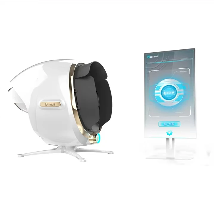 Analisador de pele de alta qualidade, máquina analisadora facial 3d, scanner de pele, detecção de tipo de pele, dispositivo de pigmentação de acne com certificado ce