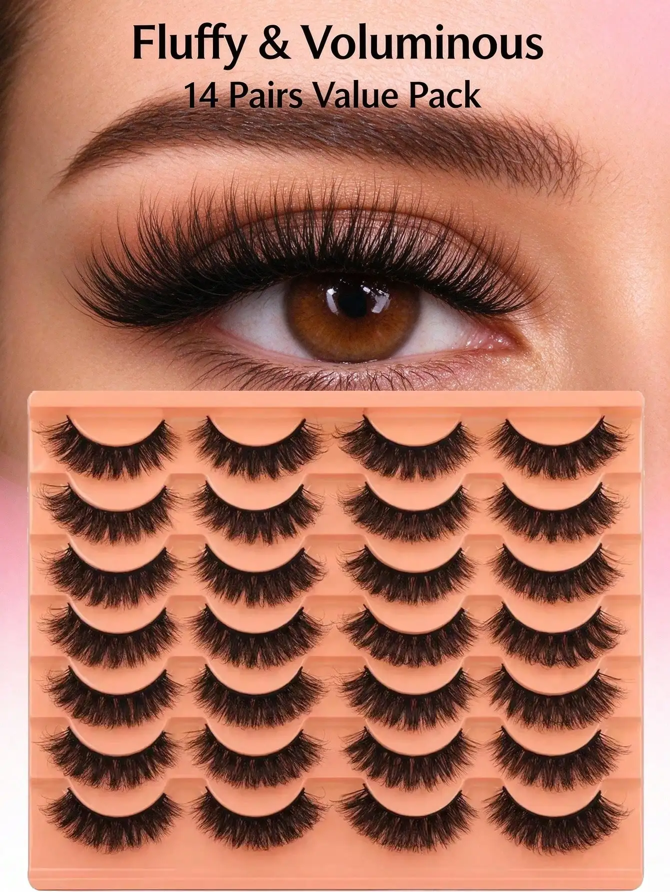 Eyelash Extension Look - 14 Pairs Natural Look False Eyelashes