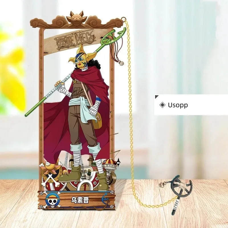 قطعة واحدة لوفي الكرتون المعادن المرجعية أنيمي الشكل زورو سانجي أنيمي القرطاسية تزيين هدية لمحبي الكتاب طالب أنيمي المشجعين #6