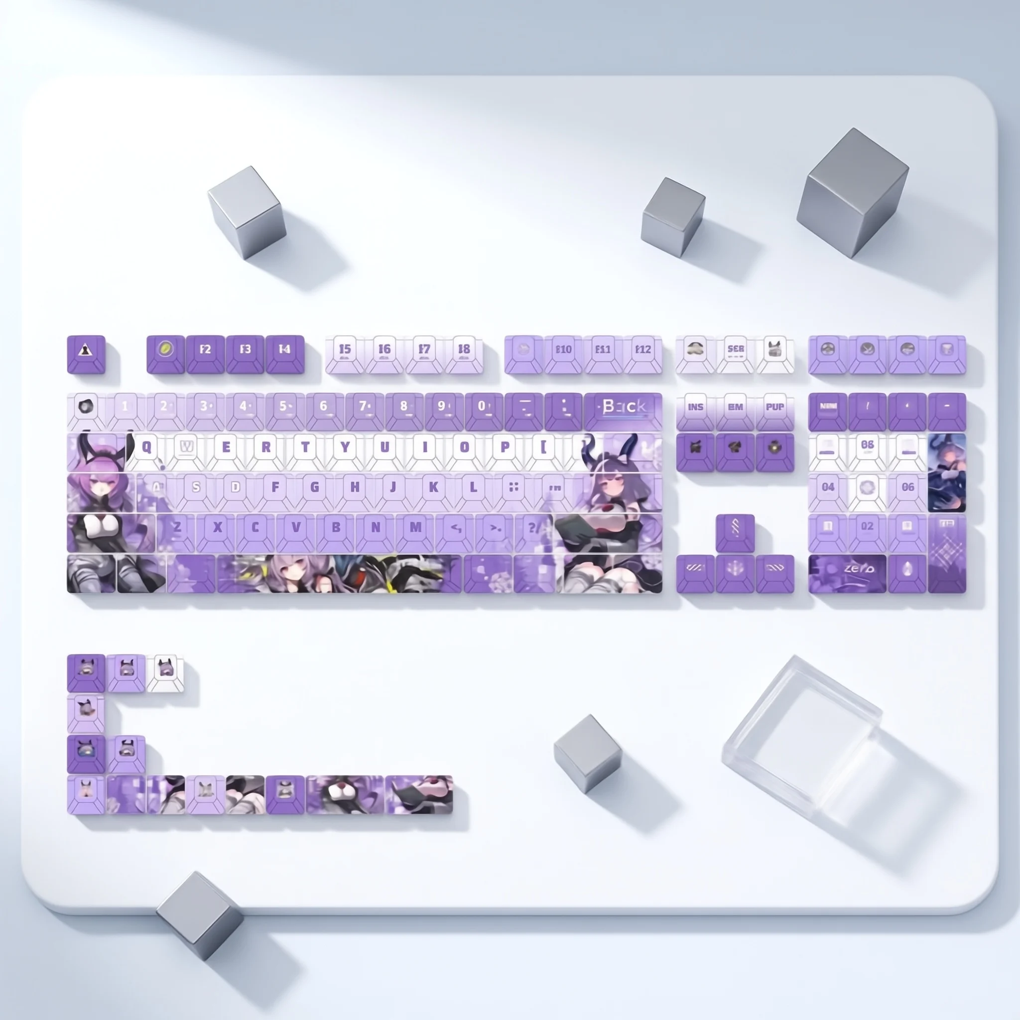 122 Key/set Arknights:Endfield PBT Keycaps Typhoeus Mechanical Keyboard Diy Accessories Anime Keycap Set Gift
