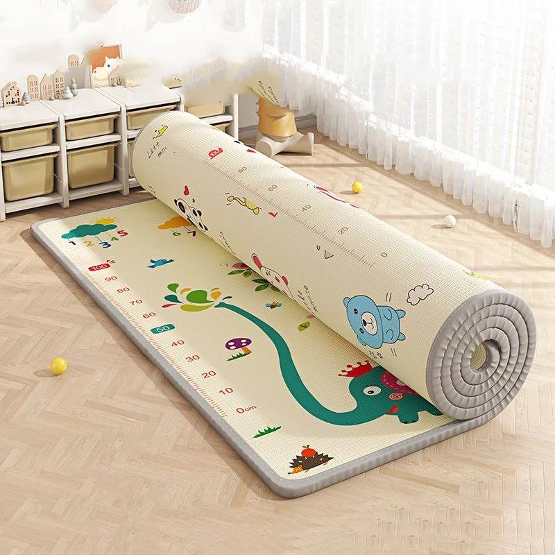 Alfombra de juego de gran tamaño para niños, EPE tapete de seguridad de 1cm, ecológica, gruesa, para gatear, plegable, 200x180cm