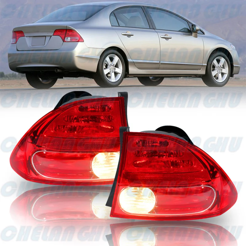 Halogen Tail Light For Honda 8th Civic FA1 FA3 FA5 2006 2007 2008 1 Pair Outer Side Rear Lamp Brake Light Car accessories