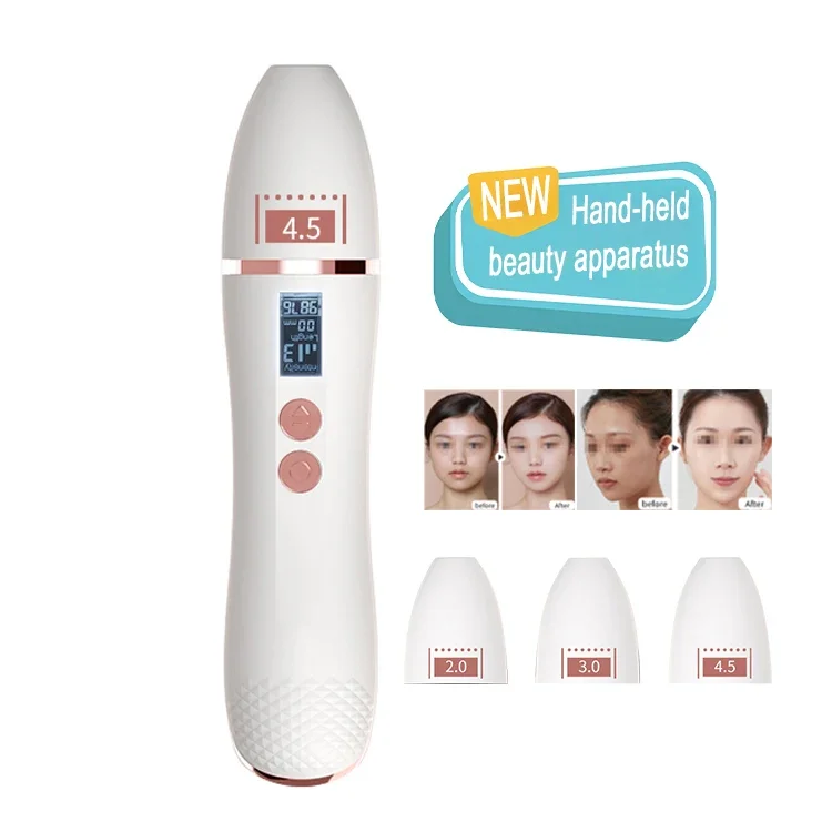 Mini machine de lifting du visage à ultrasons, appareil de beauté pour l'élimination des déformations, EMS, RF, déterminer