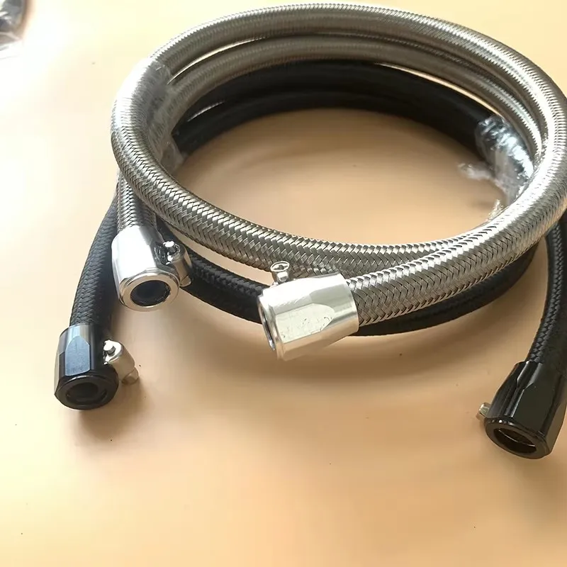 1M-8M AN4 AN6 AN8 AN10 Universal Car Oil Gas Cooler Fuel Hose Tube Clamp Suit Nylon Stainless Steel Braided Inside CPE Rubber