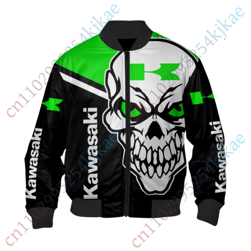 

Kawasaki Jacket For Men Clothing Thick Coat Harajuku Bomber Jacket Winter Baseball Uniform Lightweight Men's clothing Streetwear