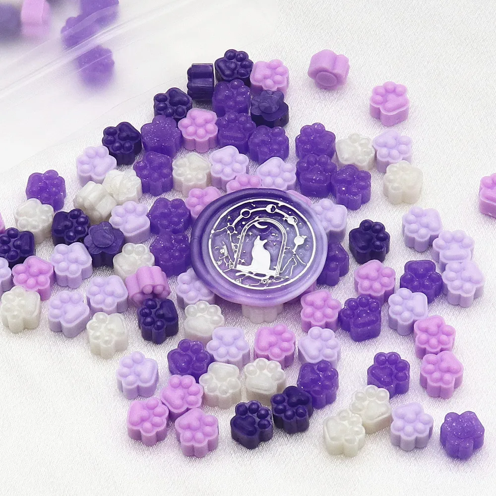 100 stuks Cat-Paw zegellak kralen voor lakzegel stempel, kaart envelop, huwelijksuitnodiging, cadeauverpakking, waslak voor zegels