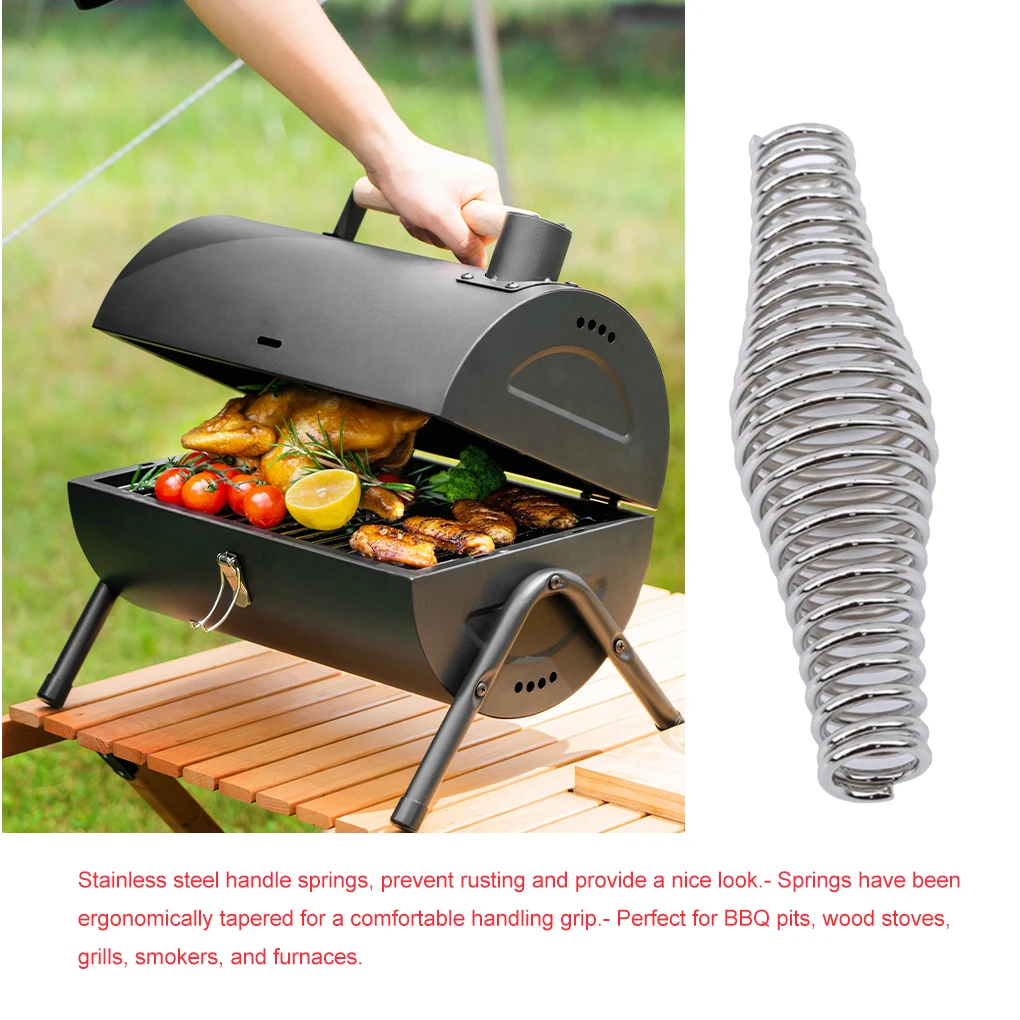 BBQ Pits Handle Spring Detachable Electroplate Barbecue Grill Springs