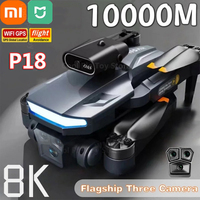 Xiaomi MIJIA P18Pro Drone 8K HD Triple Camera Optical Flow Positioning GPS Obstacle Avoidance Photography RC Quadcopter 10000M