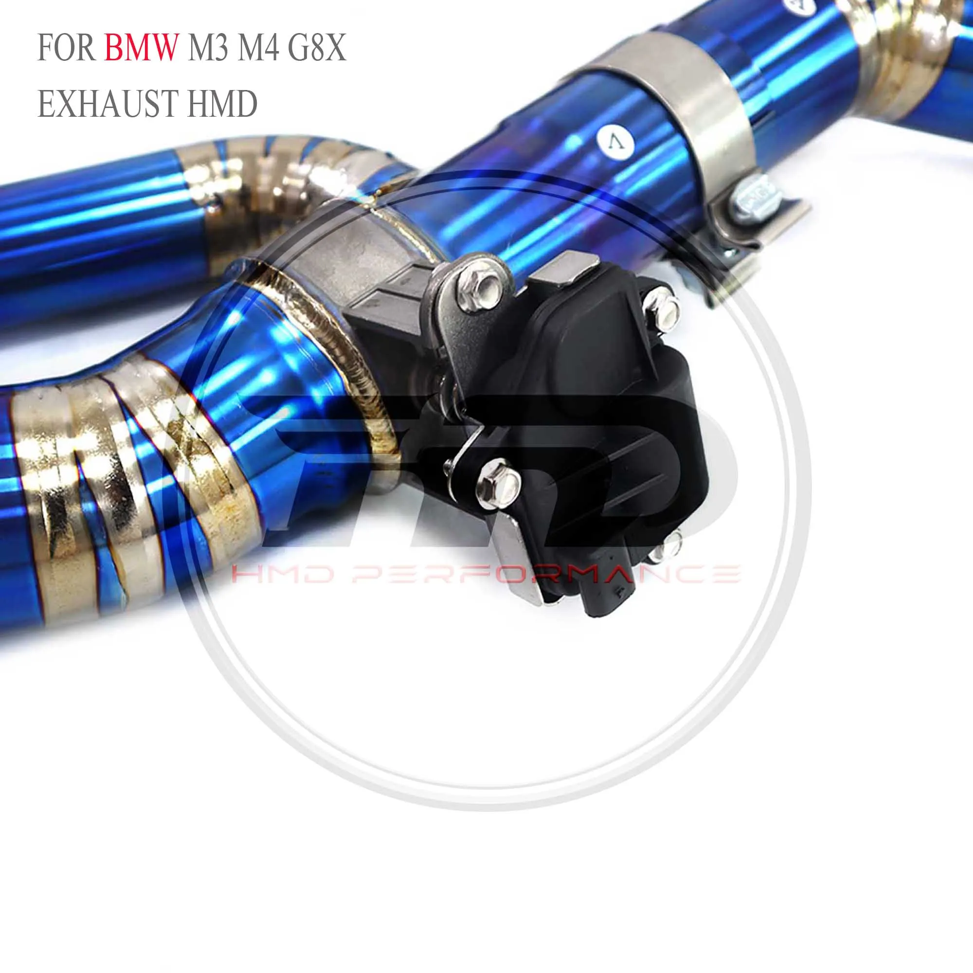 

HMD High Precision Machining TC4 Catback Exhaust for BMW M3 M4 G80 G82 Single Tube Middle Pipe With Valve