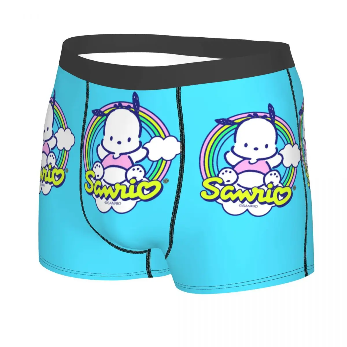 Custom Kawaii Classical Pochacco Boxer Shorts For Homme Printed Animation Cartoon Underwear Panties Briefs Breathable Underpants