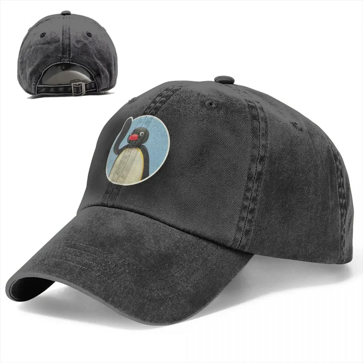 Bonés de beisebol Unisex Pingu Penguin TV, boné de viagem para todas as estações, bonés vintage macios para homens e mulheres