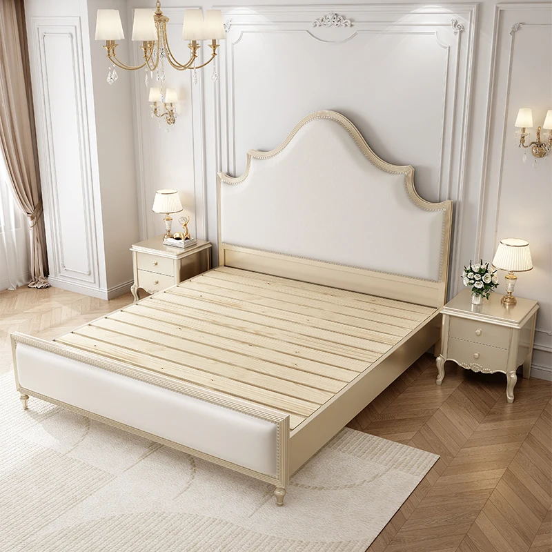 Modern Queen Bed Girls Design Sun European Leather Sleeping Bed Platform Luxury Storage Castle Muebles Lounge Suite Furniture
